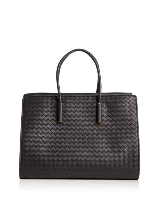 Barbara Intrecciato Leather Tote