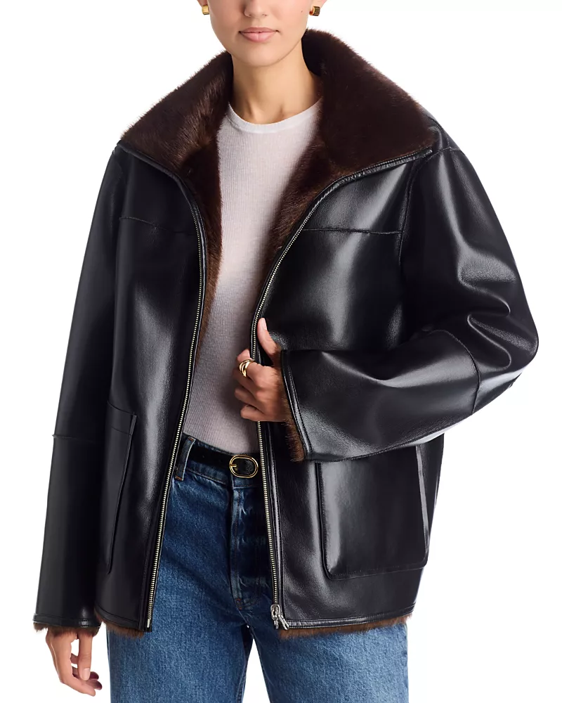 Stand Studio Brella Reversible Faux Shearling Jacket
