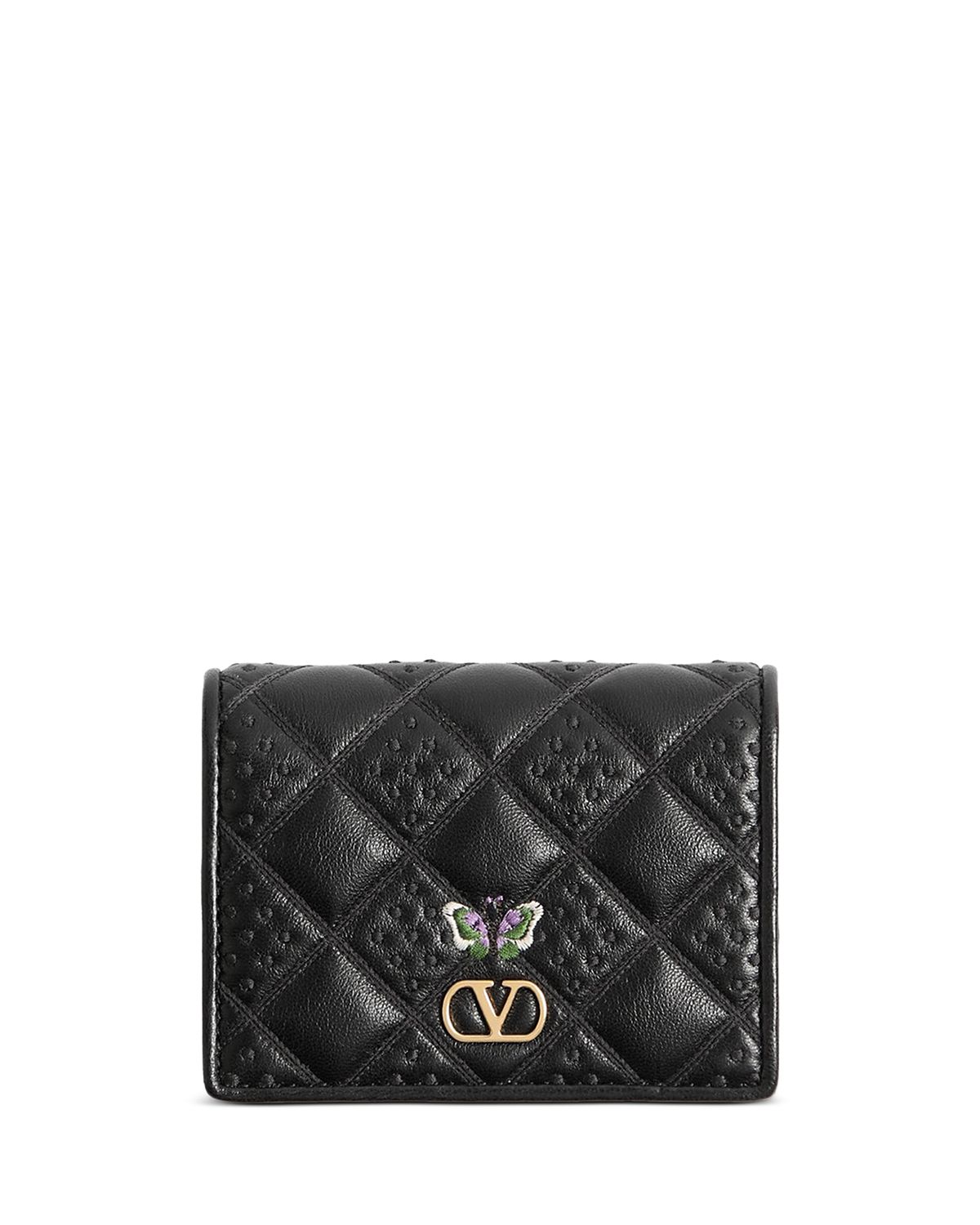 Valentino Garavani VLogo Leather French Wallet