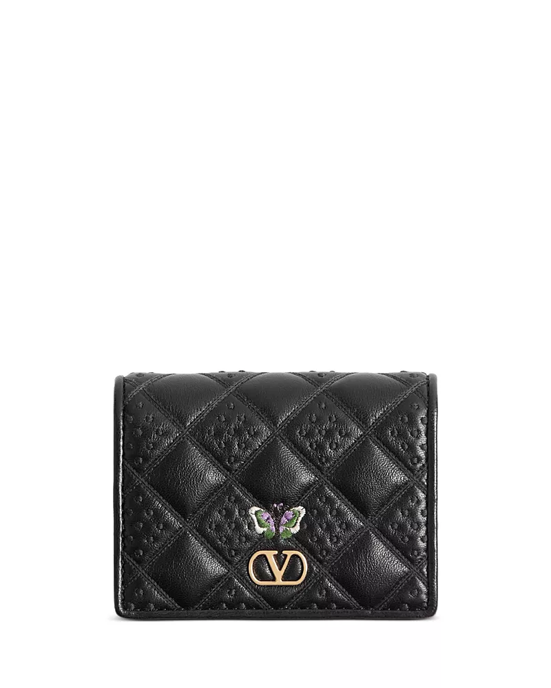 Valentino Garavani VLogo Leather French Wallet