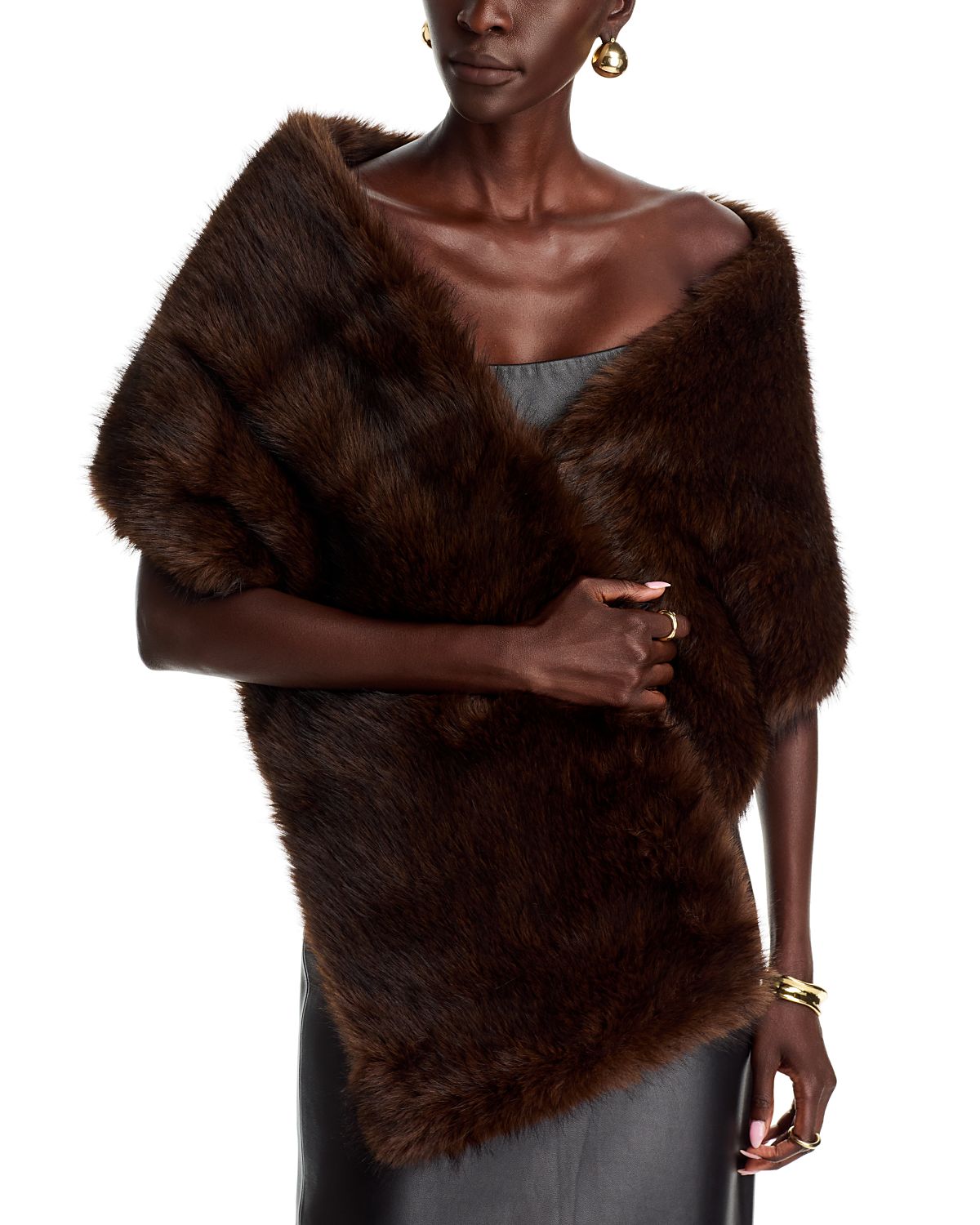 Vince Faux Fur Stole