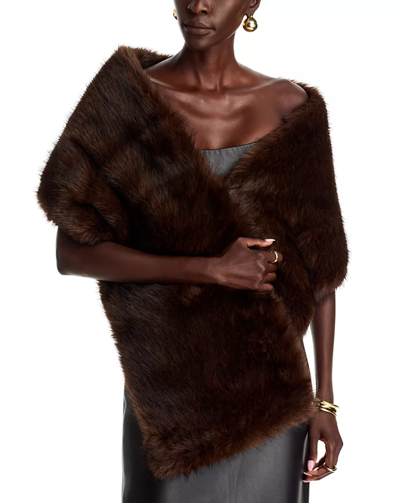 Vince Faux Fur Stole