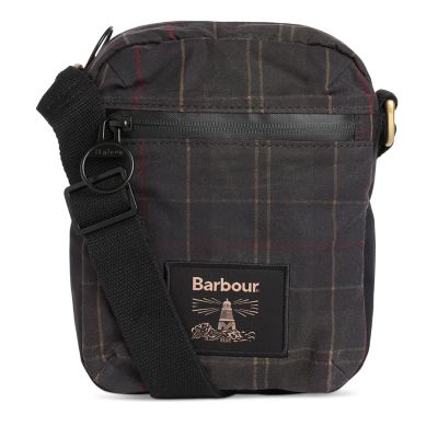 Field Tartan Wax Cotton Crossbody Bag