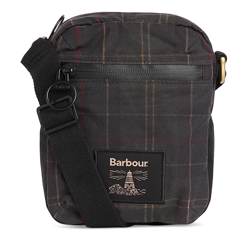 Barbour Field Tartan Wax Cotton Crossbody Bag