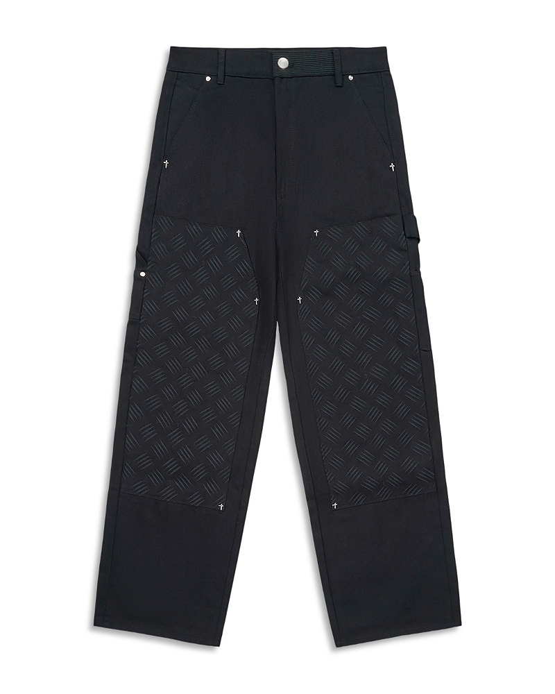 Rta Santiago Cotton Black Metal Grill Carpenter Pants