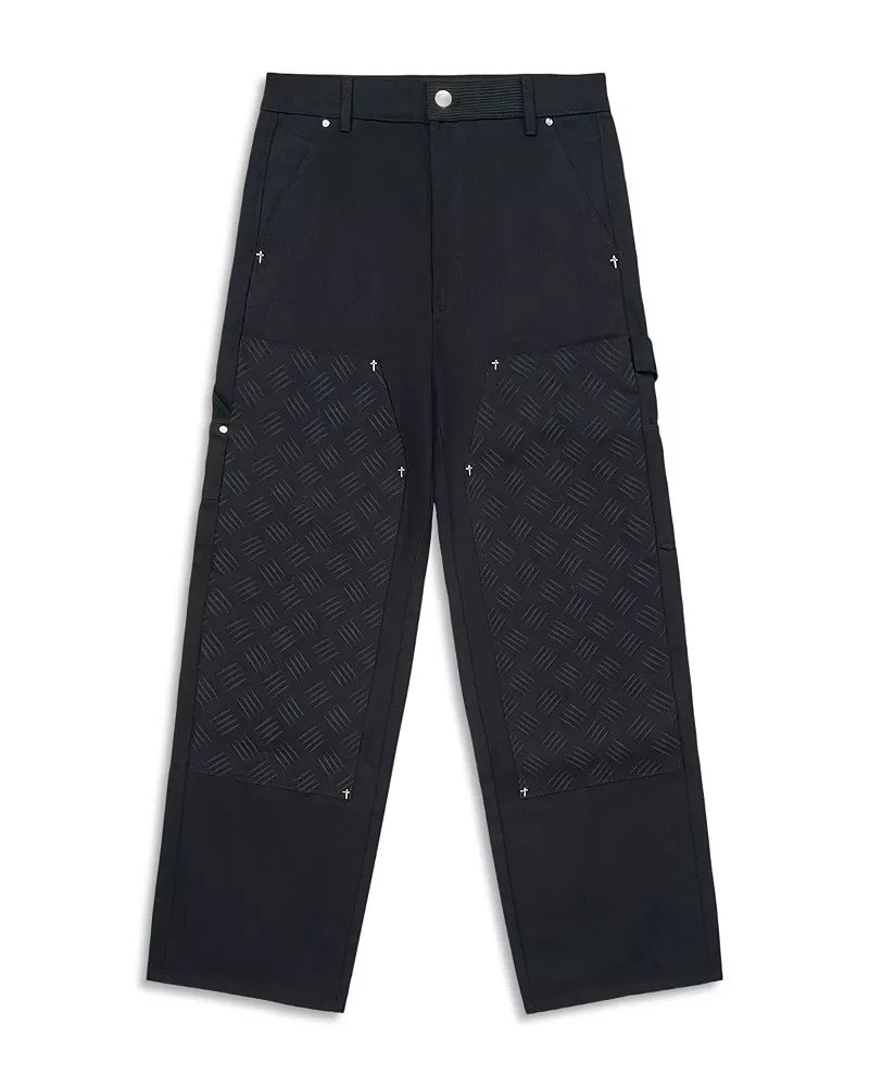 RtA Santiago Cotton Black Metal Grill Carpenter Pants