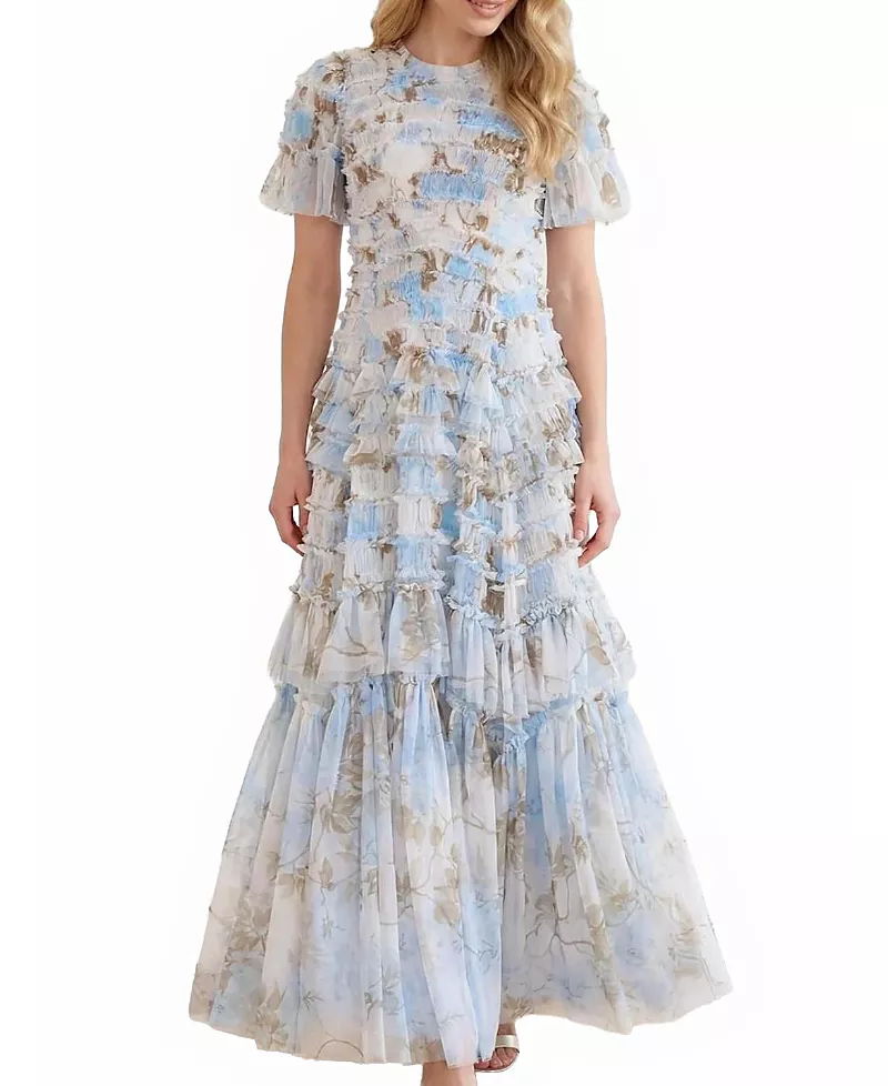 Needle & Thread Wisteria Valentine Ruffle Gown