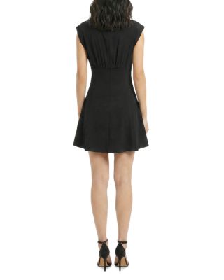 Extended Shoulder Boat Neck Mini Dress - thumbnail 2