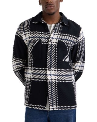 Whiting Cotton Blend Grid Check Overshirt