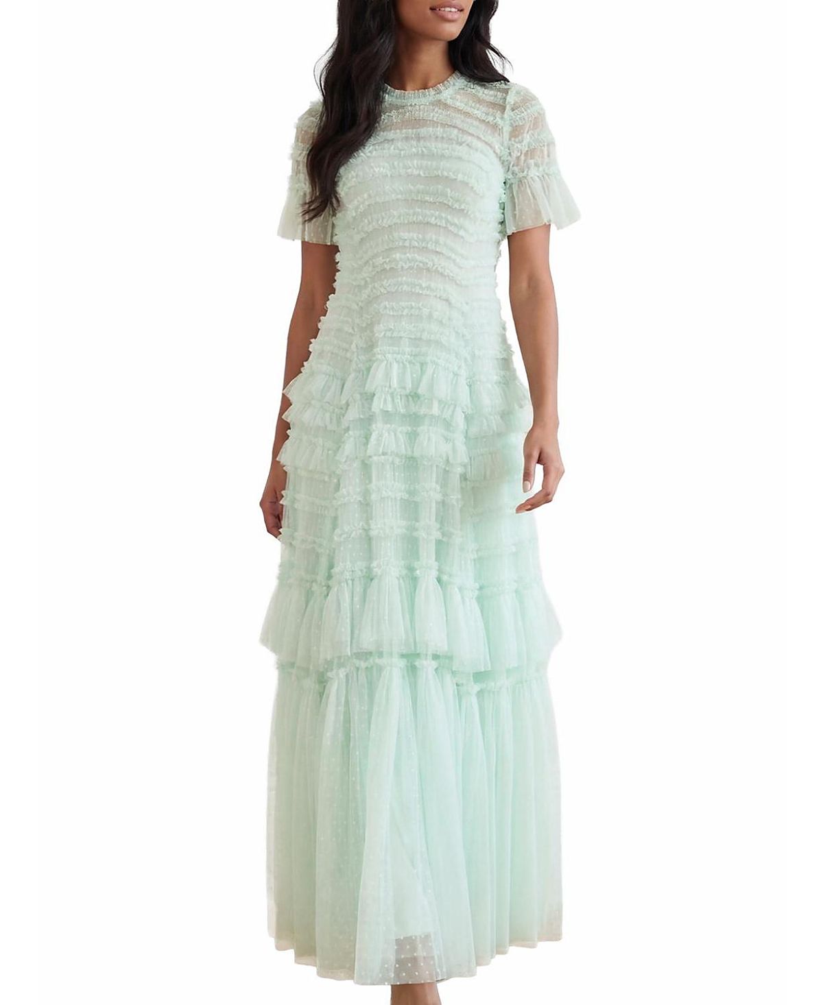 Needle & Thread Valentine Ruffle Maxi Gown
