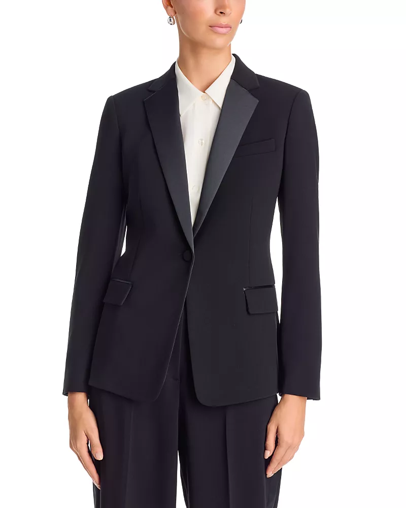 Theory Slim Fit Tuxedo Jacket in Admiral Crepe