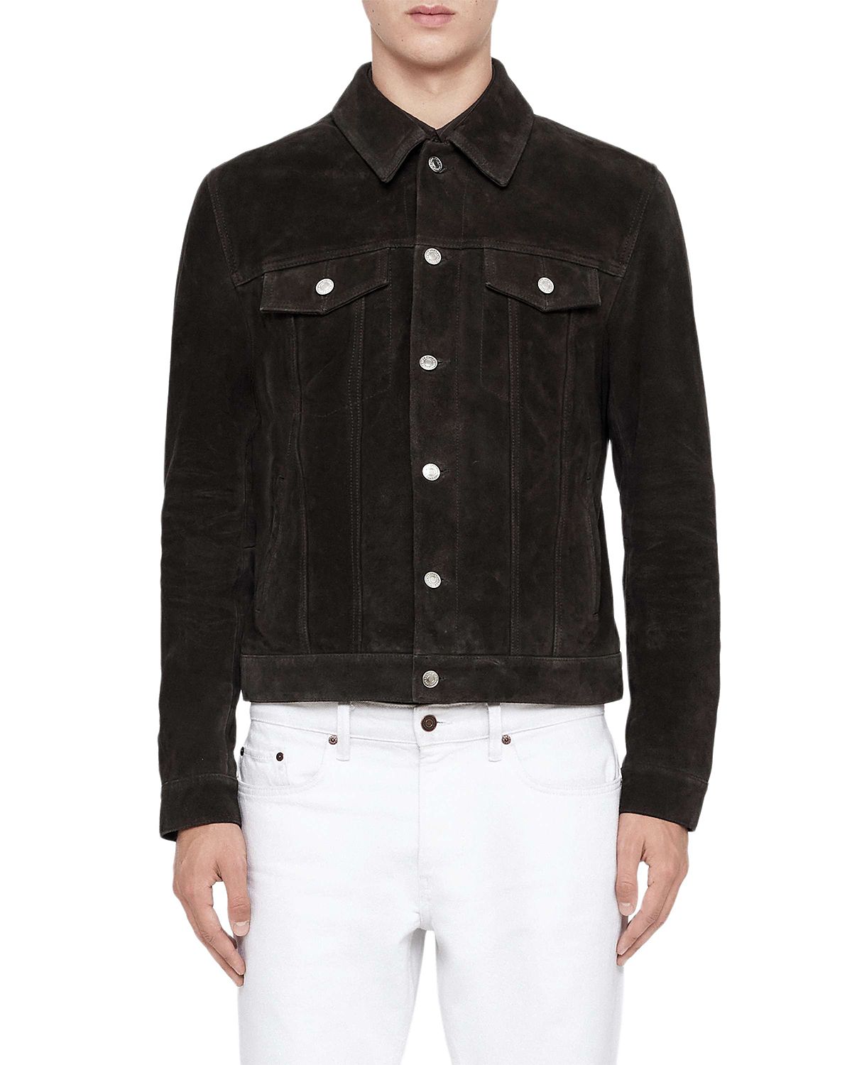 Allsaints Chaiyo Suede Trucker Jacket
