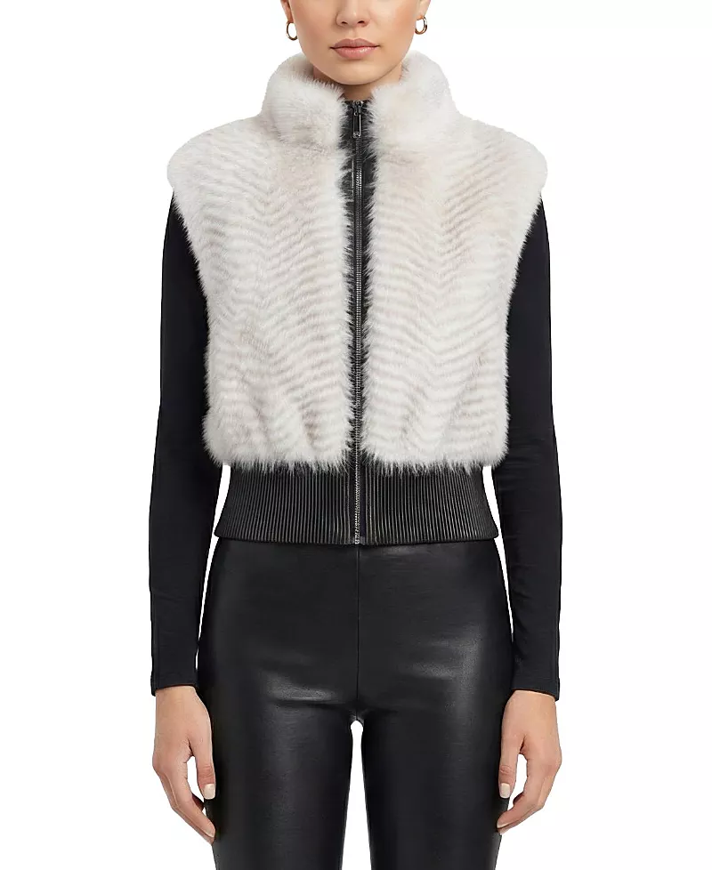 Lyla Grant Faux Fur Cross Fox Vest