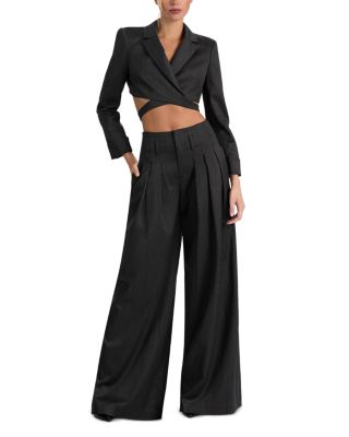Leone Wool Stretch Wrap Blazer - thumbnail 6