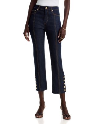 Maggie High Rise Crop Jeans in Indigo