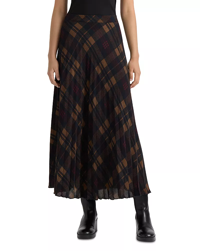 Nvlt Plaid Pull On Pleated Skirt