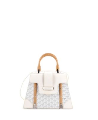 PM Saigon Top Handle Bag Coated Canvas with Leather