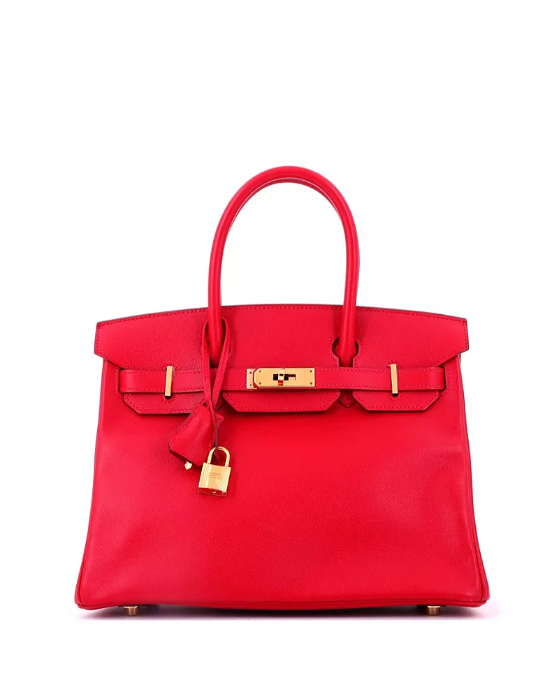 Pre-Owned HERMES Birkin 30 Epsom Leather Gold Tone Handbag