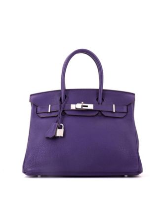 Birkin 30 Togo Leather Palladium Hardware Handbag