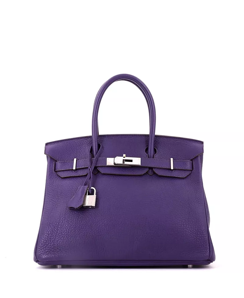 Pre-Owned HERMES Birkin 30 Togo Leather Palladium Hardware Handbag