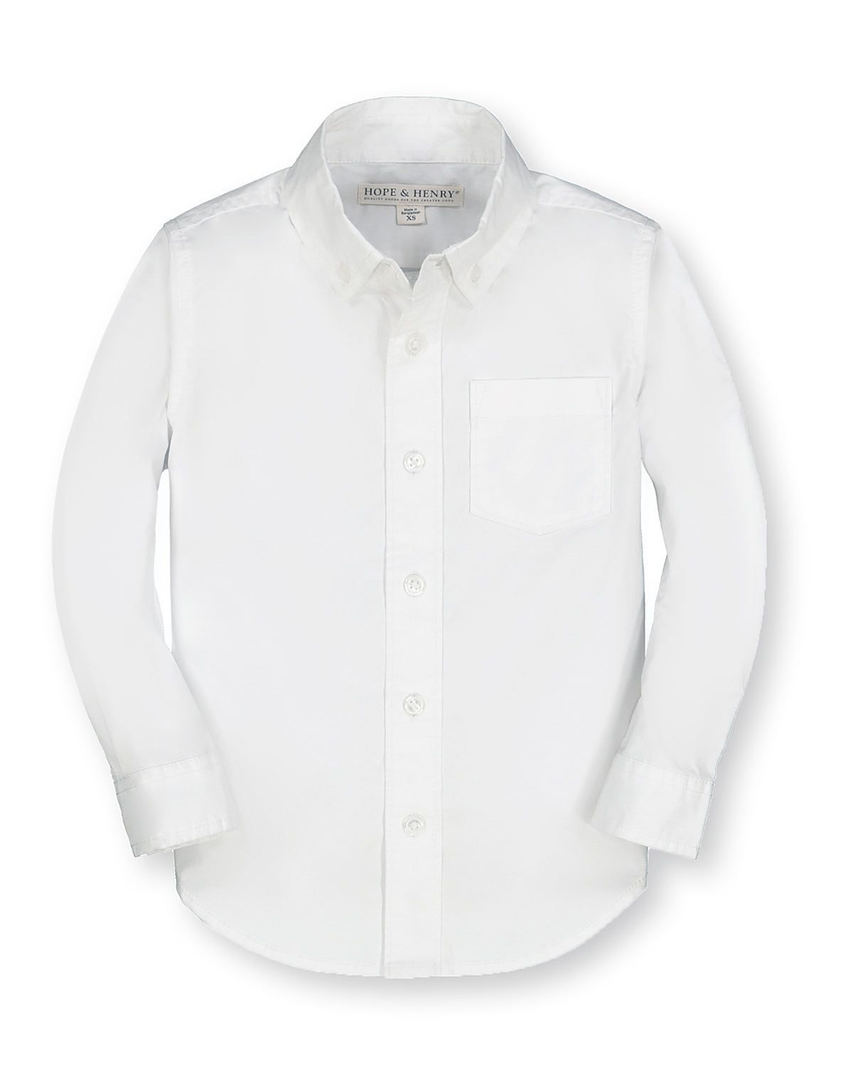 Hope & Henry Boys' Organic Long Sleeve Stretch Poplin Shirt - Little Kid, Big Kid