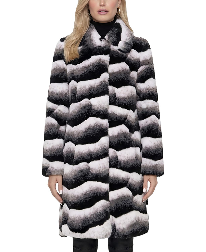 Lyla Grant Fur-fee Chinchilla Short Coat In Multi