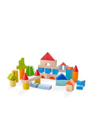 Colored Wooden Building Blocks 46 Piece Set - Age 1+