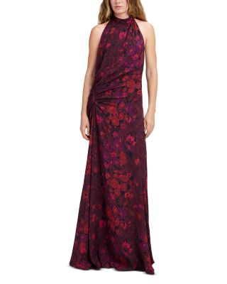 Scarlett Printed Halter Gown