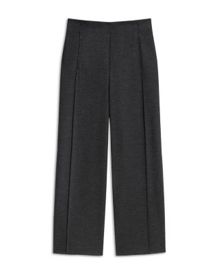 Wool Blend Pintuck Pants