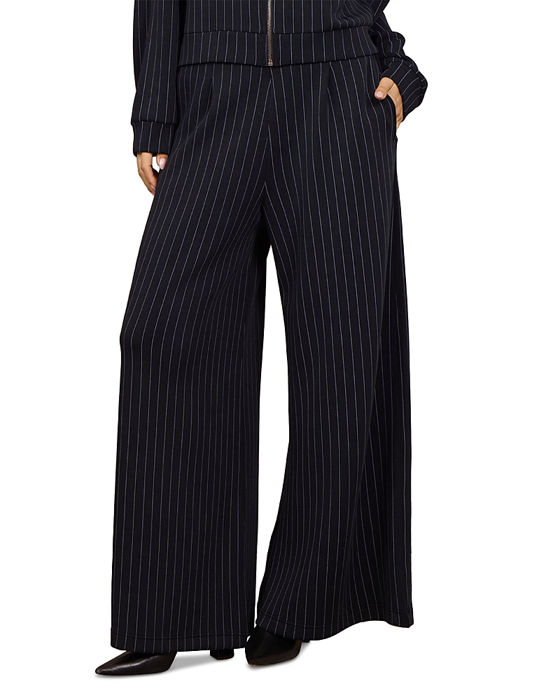 Vintage Havana Striped Pleated Front Wide Leg Pants