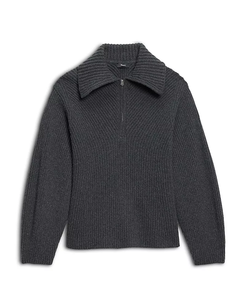 Theory Wool & Cashmere Collared Sweater