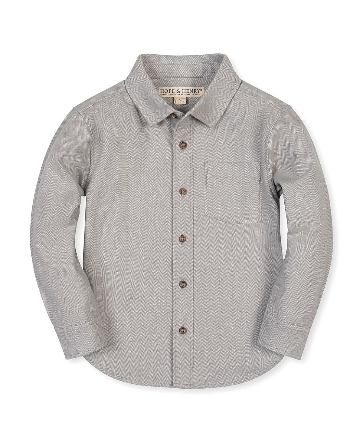 Hope & Henry Boys' Organic Long Sleeve Flannel Shirt - Little Kid, Big Kid
