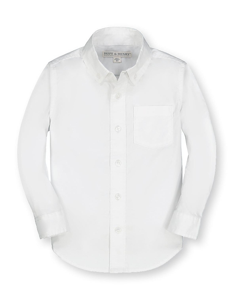 Hope & Henry Boys' Organic Long Sleeve Stretch Poplin Shirt - Little Kid, Big Kid