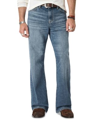Silas Cotton Blend Straight Fit Whiskered 32" Jeans in Cosmo Blue