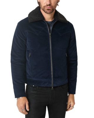 Weller Faux Fur Collar Corduroy Zip Jacket