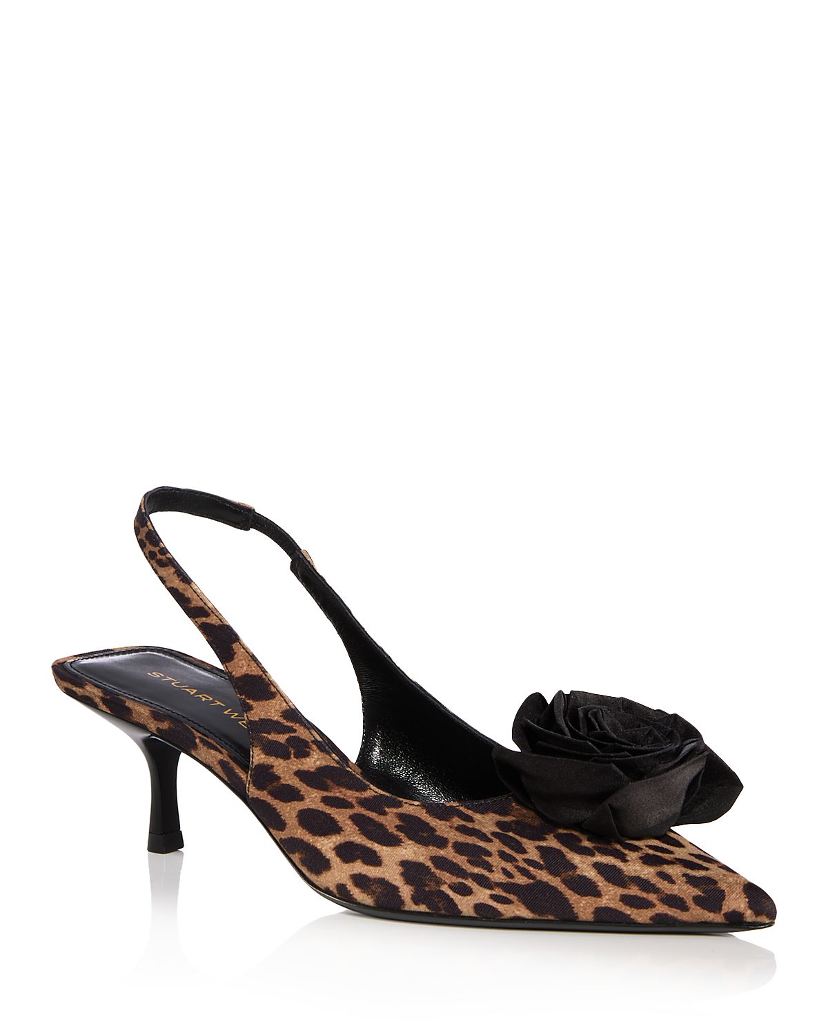 Stuart Weitzman Women's Paloma 50 Slingback Leopard Pumps