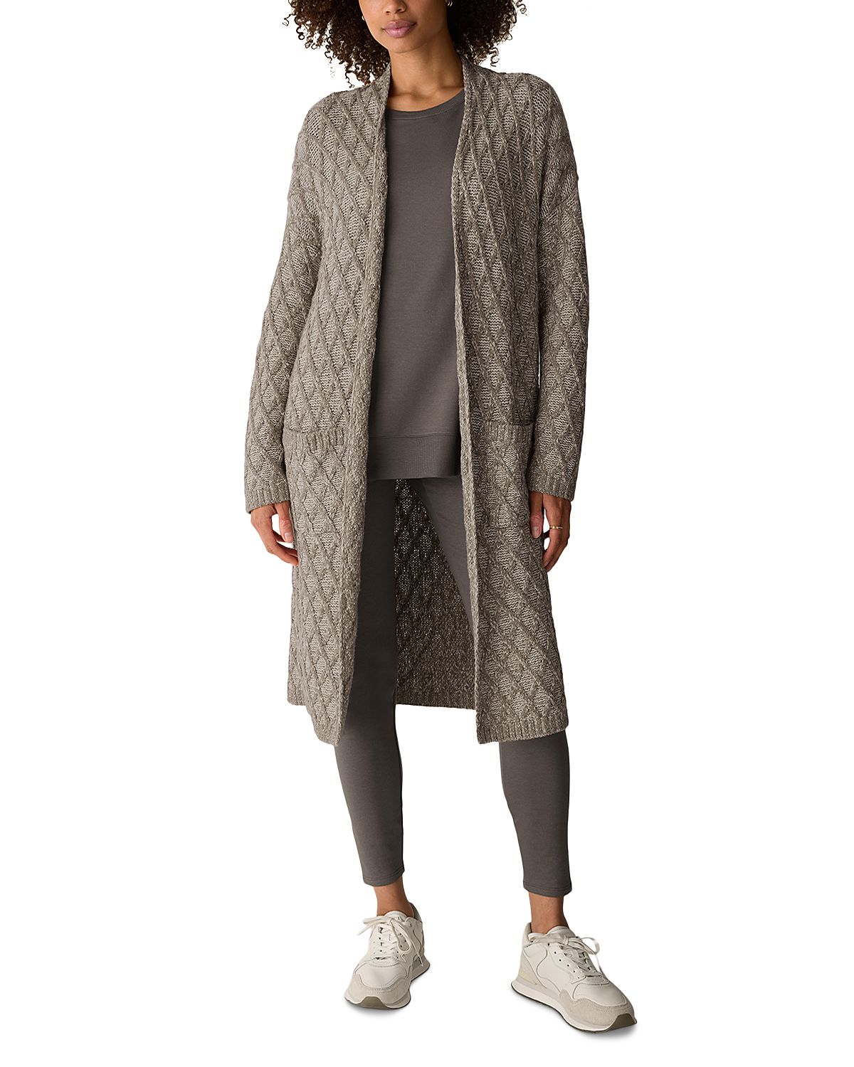 Eileen Fisher Peruvian Cotton Boucle Blend Cardigan