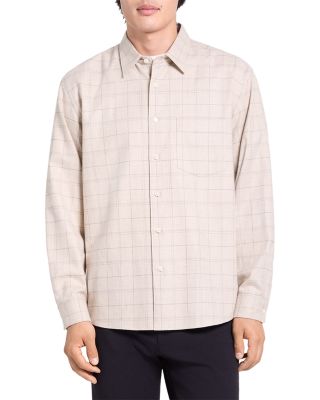 Cotton Weekend Windowpane Pocket Shirt