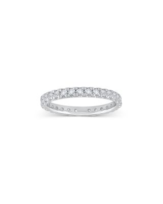 Diamond Pave Set Eternity Ring in 14K Gold, 1.0 tcw