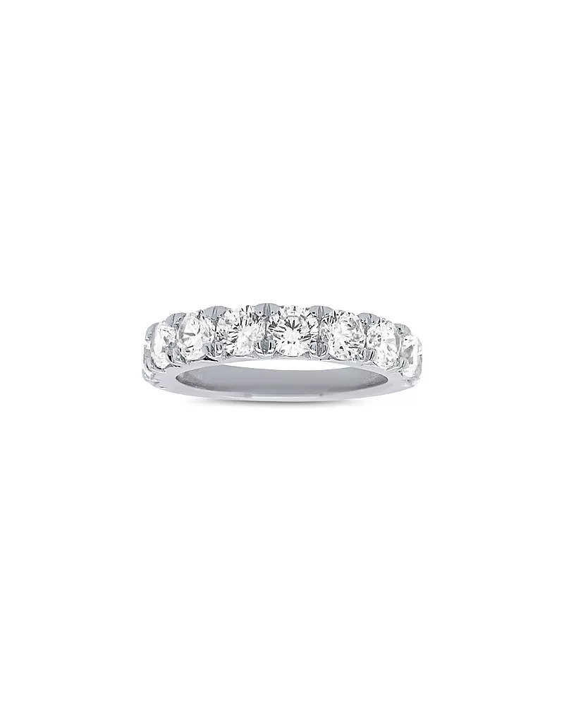 Bloomingdale's Fine Collection Luxe Collection Certified Lab Grown Diamond French Pave Band in 18K White Gold, 0.5 tcw