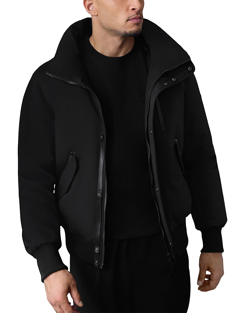 Mackage Dixon-nfr Down Bomber Jacket & Hooded Bib In Black