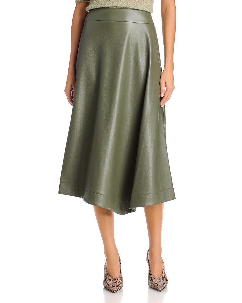 Hugo Boss Ventara1 Faux Leather Midi Skirt