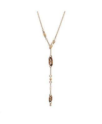 Pre-Owned HERMES Small Sur Mer Necklace Lacquered Metal with Buffalo Horn, 22