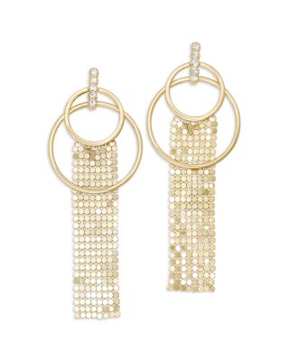 Nora Loop & Mesh Drop Earrings, 4.5"L