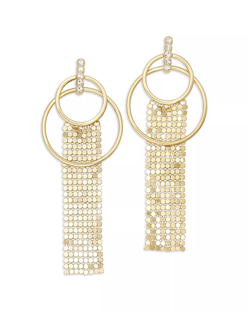 Ramy Brook Nora Loop & Mesh Drop Earrings, 4.5L