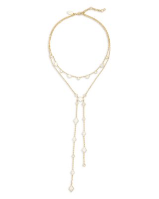 Nila Two Tone Chain Lariat, 17-19"
