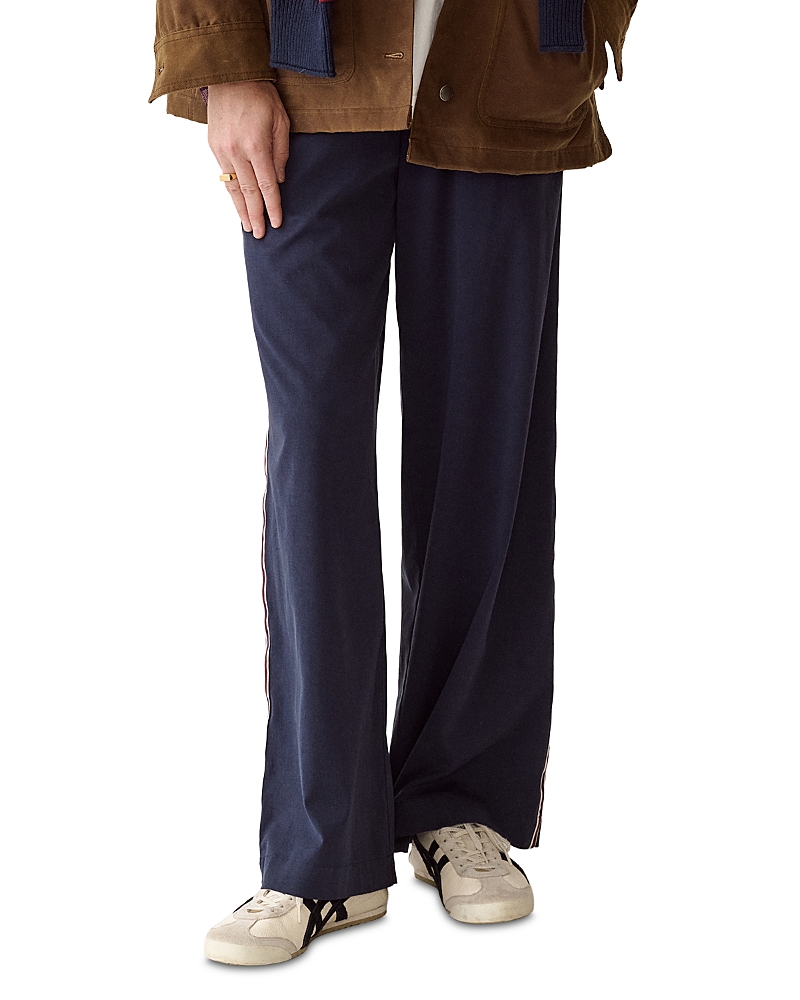 Marine Layer Allison High Rise Twill Pants In Blue