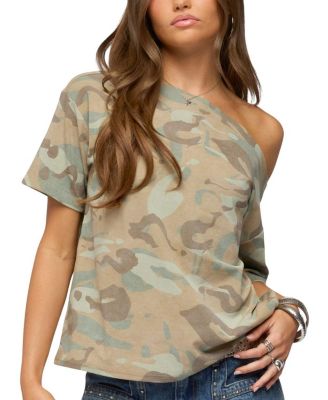  Miltah Camo Off Shoulder Top