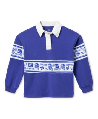  Unisex NFL New York Giants Rugby Long Sleeve Tee - Little Kid, Big Kid