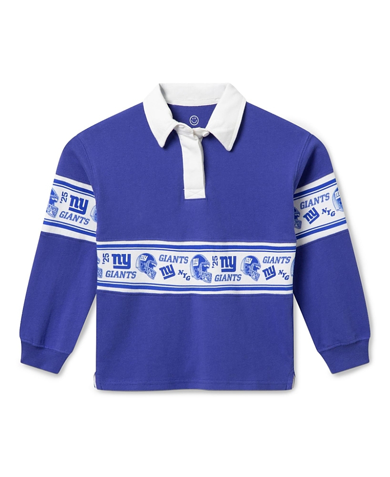Junk Food Clothing Unisex Kids Nfl New York Giants Rugby Long Sleeve Tee - Little Kid, Big Kid